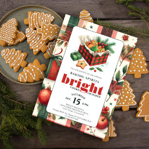 Elegante Weihnachtsplätzchen-Tauschparty Einladung