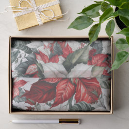 Elegante Weihnachtspoinsettien Seidenpapier