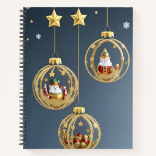 Elegante Weihnachtsschmuck Notizbuch
