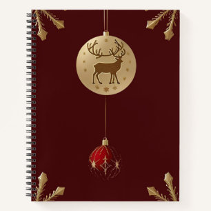 Elegante Weihnachtsschmuck Notizbuch
