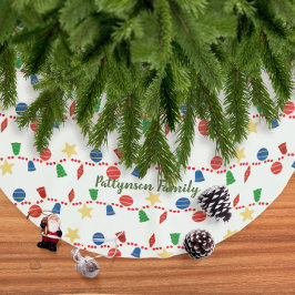 Elegante Weihnachtsschmuck & Rote Garage Polyester Weihnachtsbaumdecke