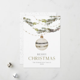 Elegante Weihnachtsschmuckkarte Feiertagskarte