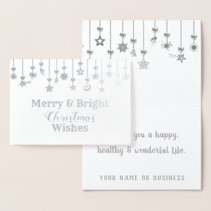 Elegante Weihnachtsstern Folienkarte