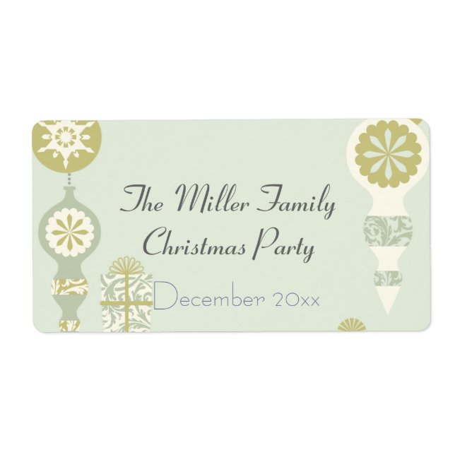 Elegante Weihnachtswasserflasche (Vorne)