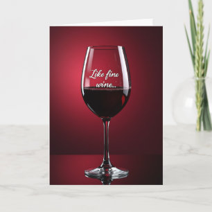Elegante Wein-Geburtstagskarte Karte