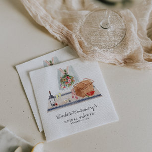 Elegante Weinprobe   Picknick-Junggesellinnenabsch Serviette