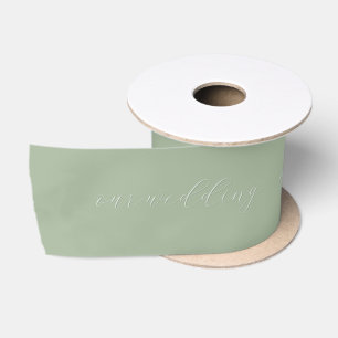 Elegante Weise Hochzeit Satinband