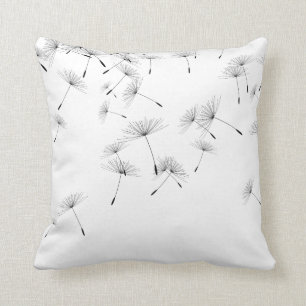 ELEGANTE WEISSBLACK FALLENDE DANDELIONKUSCHE KISSEN