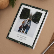 Elegante weiße Beeren Botanical 3 Foto Weihnachten