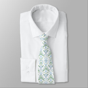 Elegante weiße blaue grüne Krawatte