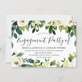 Elegante weiße Blume Beautiful Engagement Party Einladung