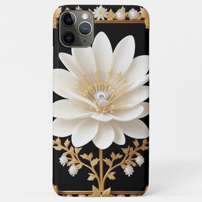 Elegante weiße Blume Case-Mate iPhone Hülle (Rückseite)
