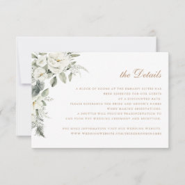 Elegante weiße Blume Details zu Grünen Hochzeiten Einladung