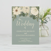 Elegante weiße Blume Grüne Hochzeit