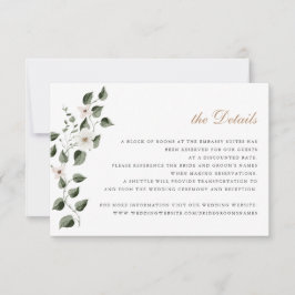 Elegante weiße Blume Ivy Greenerity Hochzeiten Det Einladung