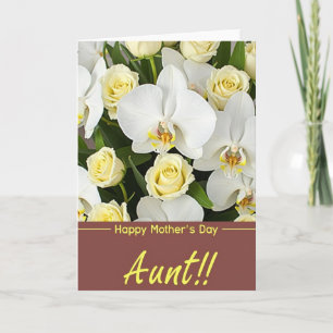 Elegante weiße Blume Mutter Karte