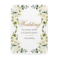 Elegante weiße Blumengrün Hochzeit