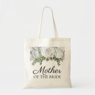 Elegante weiße Blumenhochzeit Mutter der Braut Tragetasche