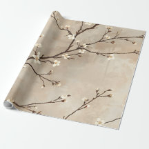 Elegante weiße Blüten Minimal Zweig