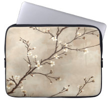 Elegante weiße Blüten Minimal Zweig