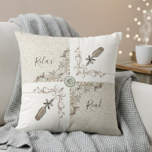 Elegante weiße buchliebhaber Feder Home-Dekoration Kissen