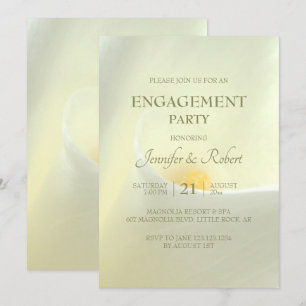 Elegante weiße Calla-Lilien-Hochzeitseinladung Einladung
