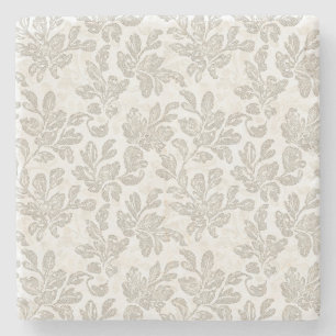 Elegante weiße Creme-Blumenhochzeit Steinuntersetzer