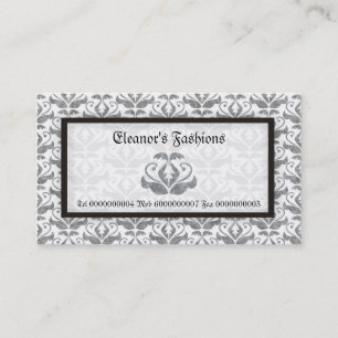 Elegante weiße Damast-Modekarten Visitenkarte