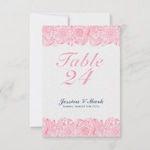 Elegante weiße Damaststoffe & rosa florale Paisley Einladung