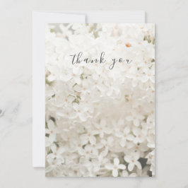 Elegante weiße Flora Flat Danke Karte
