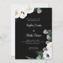Elegante weiße Flora mit grüner Schwarzer Hochzeit