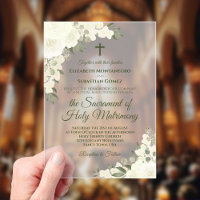 Elegante weiße Flora Moderne katholische Hochzeit