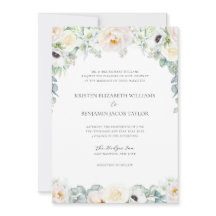 Elegante weiße florale Hochzeitsfeinart