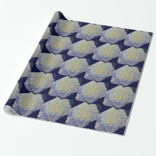 Elegante, weiße, gelbe Perle mit blühender Wasserf Geschenkpapier