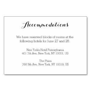 Elegante weiße Hochzeitskarten Tischnummer