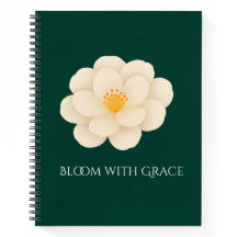 Elegante weiße Kamelie Floral Dunkelgrün Botanisch