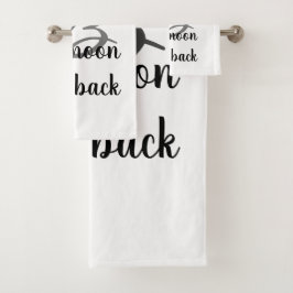 Elegante Weiße Liebe zum Mond und zurück Badhandtuch Set