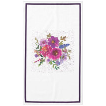 Elegante weiße Lila Blume Hochzeitstablette