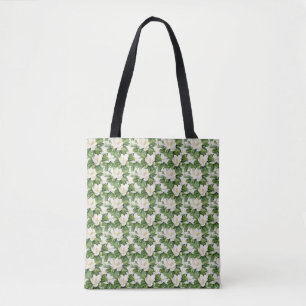 Elegante weiße Magnolienblüten nahtlos Tasche