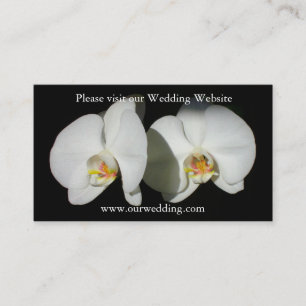 Elegante, weiße Orchideen tropische Blume Begleitkarte