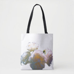 Elegante weiße Pfirsich-Orangen-Rosé-Rosen Tasche