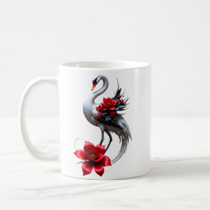 Elegante Weiße-Schwan-Hochzeitskollektion Kaffeetasse
