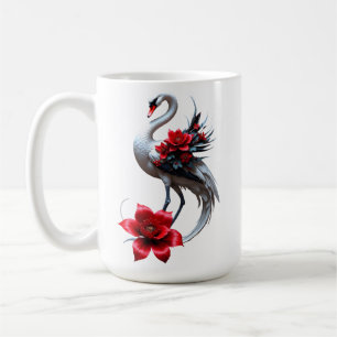Elegante Weiße-Schwan-Hochzeitskollektion Kaffeetasse
