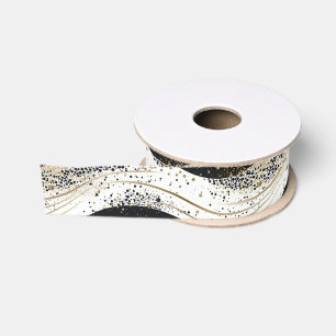 Elegante, weiße schwarze Streifen Ripsband