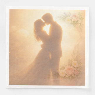 Elegante weiße Serviette