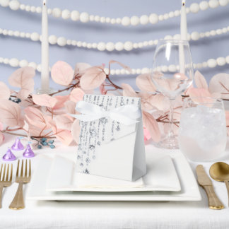 Elegante weiße & silberne Hochzeitsbox Geschenk – Geschenkschachtel