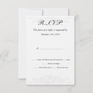Elegante weiße/silberne Hochzeitskarten Einladung