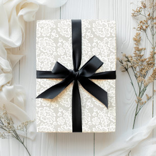 Elegante weiße Spitze Geschenkpapier