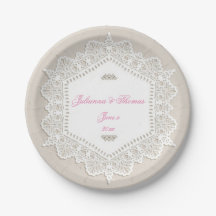 Elegante, weiße Spitzen, Hochzeit, maßgeschneidert