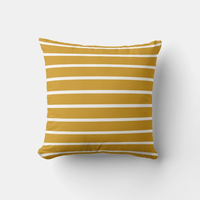 elegante, weiße Streifen Muster werfen Kissen (Vorderseite)